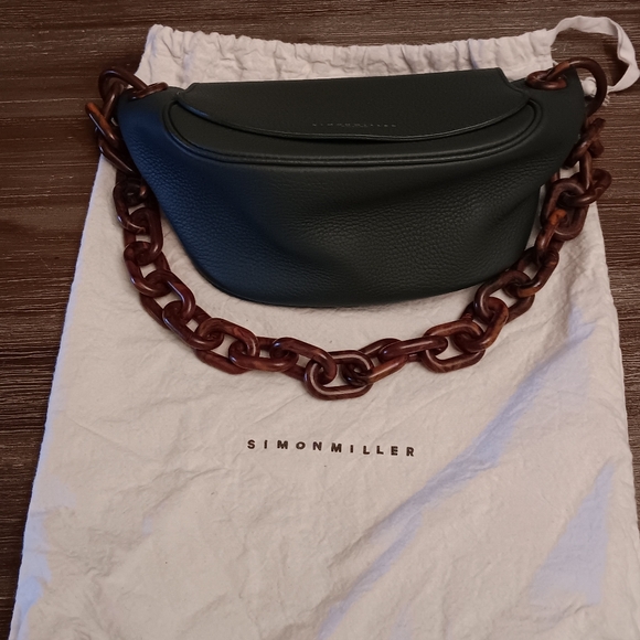 Simon Miller Green and Brown Crossbody Bag with Chain Strap - Picture 16 of 16